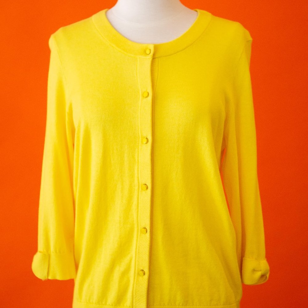 Kate Spade Somerset Cardigan Yellow sz L